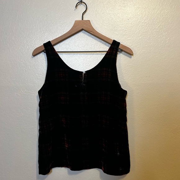 J. Crew‎ Stewart Tartan Plaid Velvet Tank Top - Picture 3 of 8
